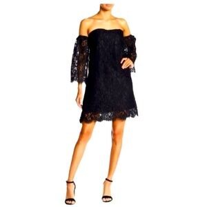 Cupcakes & Cashmere Adalira Lace Off Shoulder Dress fall  party boho classic